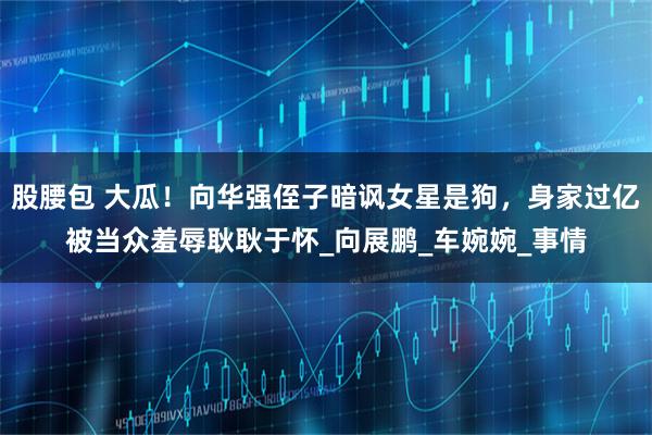 股腰包 大瓜！向华强侄子暗讽女星是狗，身家过亿被当众羞辱耿耿于怀_向展鹏_车婉婉_事情