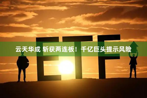 云天华成 斩获两连板！千亿巨头提示风险